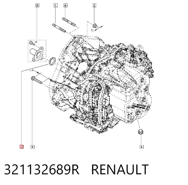 Retén del eje primario de la transmisión 321132689R Renault (RVI)