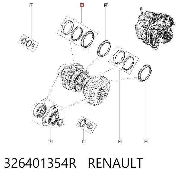 Anillo sincronizador 326401354R Renault (RVI)