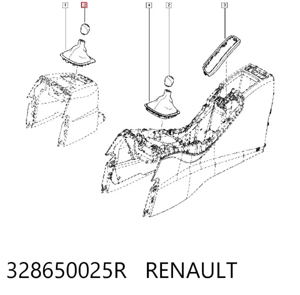 Pomo de palanca de cambios 328650025R Renault (RVI)