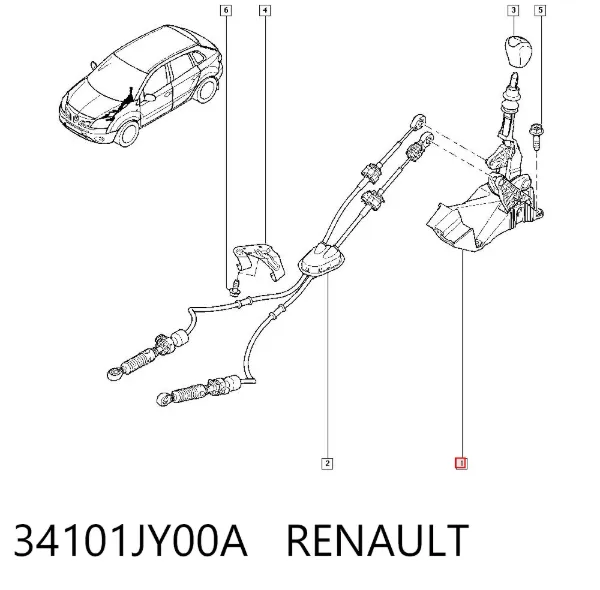 Palanca de cambios 34101JY00A Renault (RVI)