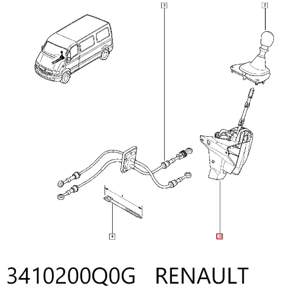 Palanca de cambios Renault Master II