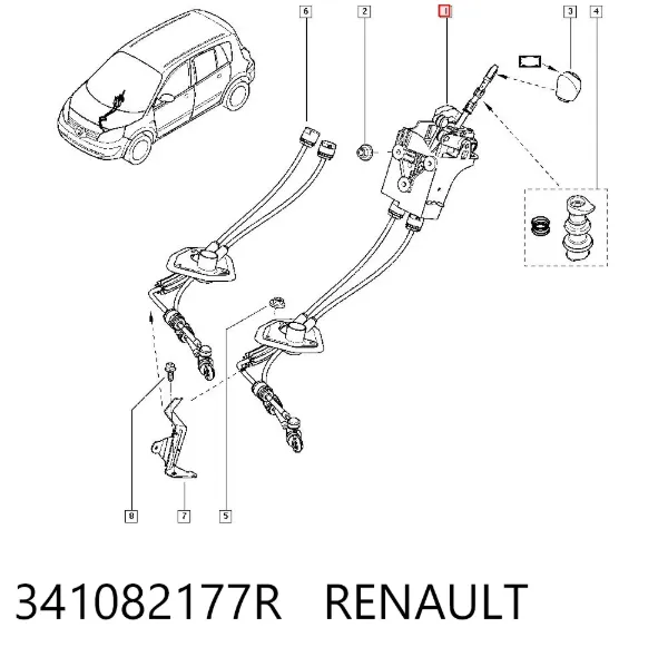 Palanca de cambios 341082177R Renault (RVI)