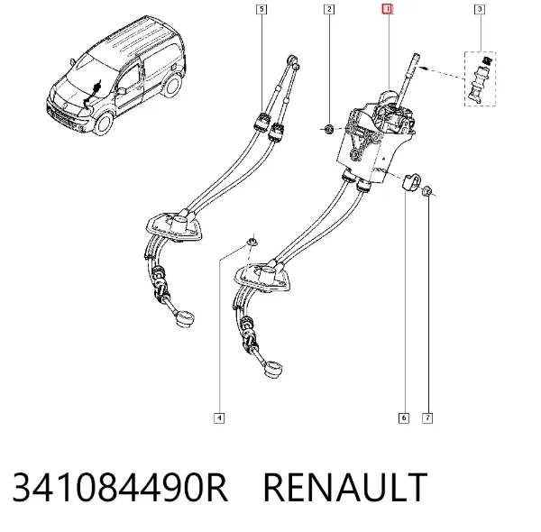 Palanca de cambios 341084490R Renault (RVI)