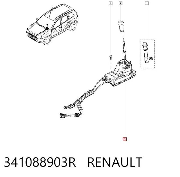 Palanca de cambios 341088903R Renault (RVI)
