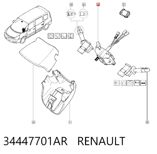 Anillo AIRBAG 34447701AR Renault (RVI)