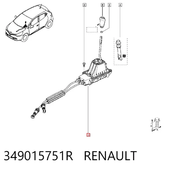 Palanca de cambios Renault Clio IV