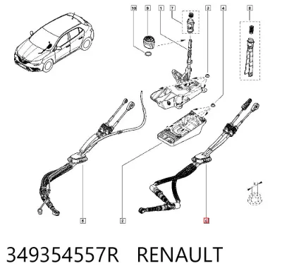 Cable de selección de marchas RENAULT 349354557R