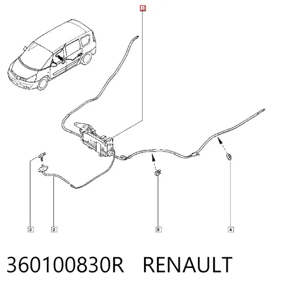 Módulo del freno de estacionamiento electromecánico 360100830R Renault (RVI)