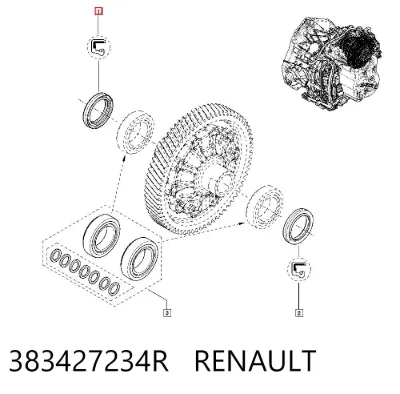 Retén del semieje delantero RENAULT 383427234R