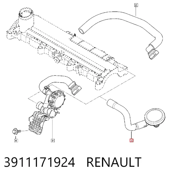 Separador de aceite del sistema de ventilación del cárter 3911171924 Renault (RVI)