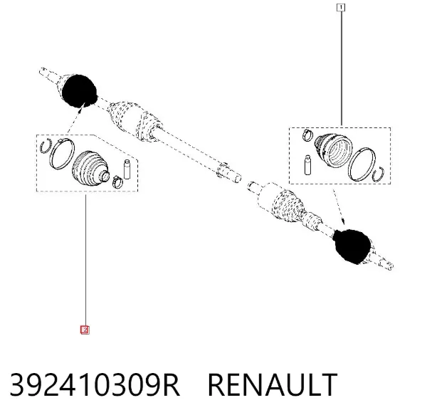 Fuelle de palier delantero exterior 392410309R Renault (RVI)