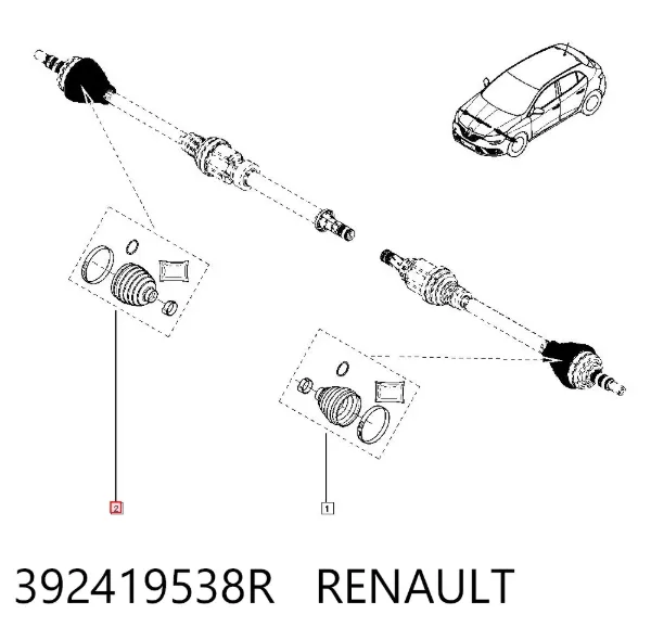 Fuelle de palier delantero exterior 392419538R Renault (RVI)