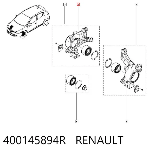 Mangueta delantera derecha 400145894R Renault (RVI)