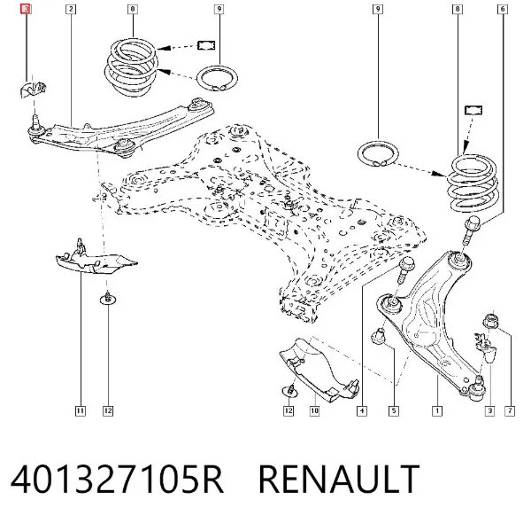 Protector de rótula 401327105R Renault (RVI)