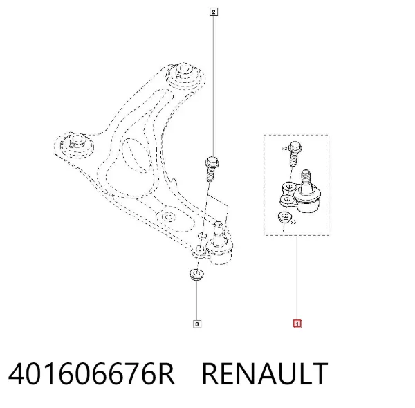 Rótula inferior de suspensión 401606676R Renault (RVI)