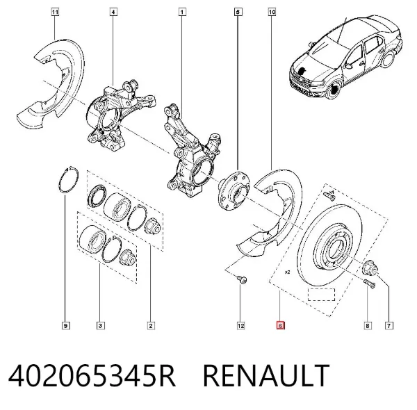 Disco de freno 402065345R Renault (RVI)