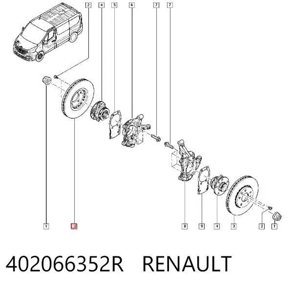 Disco de freno 402066352R Renault (RVI)
