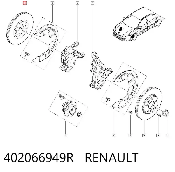 Disco de freno 402066949R Renault (RVI)
