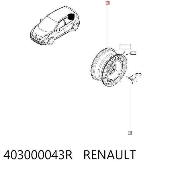 Rueda de emergencia 403000043R Renault (RVI)