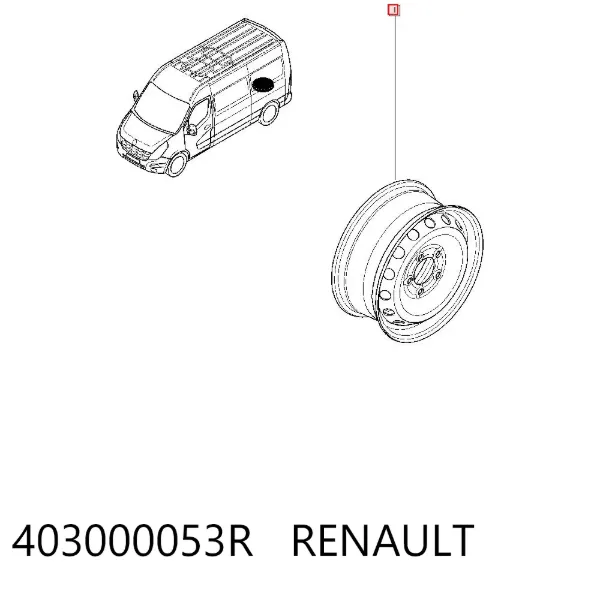 Llantas de acero (Estampado) 403000053R Renault (RVI)