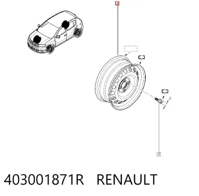 Rin de acero estampado RENAULT 403001871R