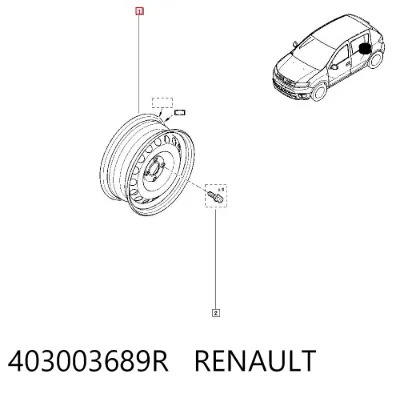 Rin de acero estampado RENAULT 403003689R