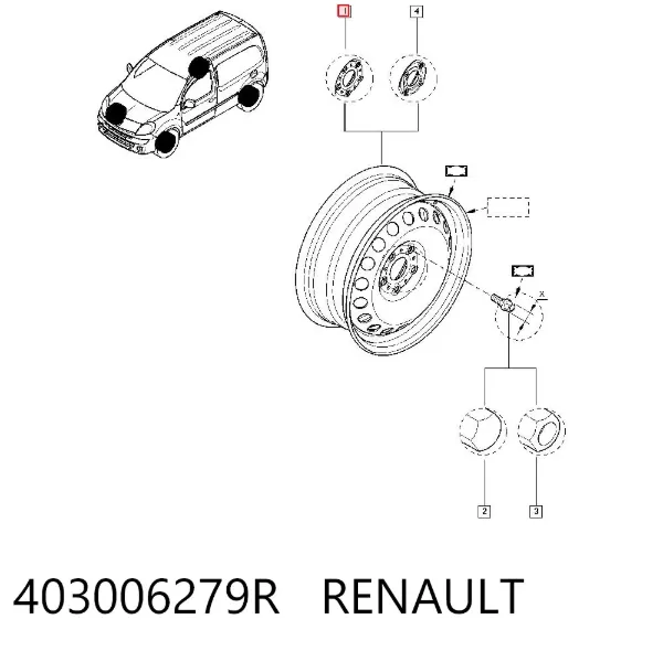 Llantas de acero (Estampado) 403006279R Renault (RVI)