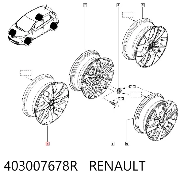 Llantas 403007678R Renault (RVI)