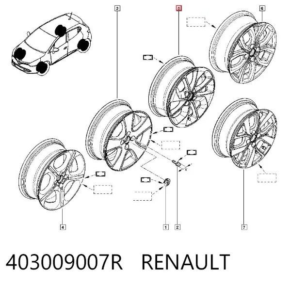 Llantas 403009007R Renault (RVI)