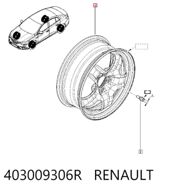 Rin de acero estampado RENAULT 403009306R