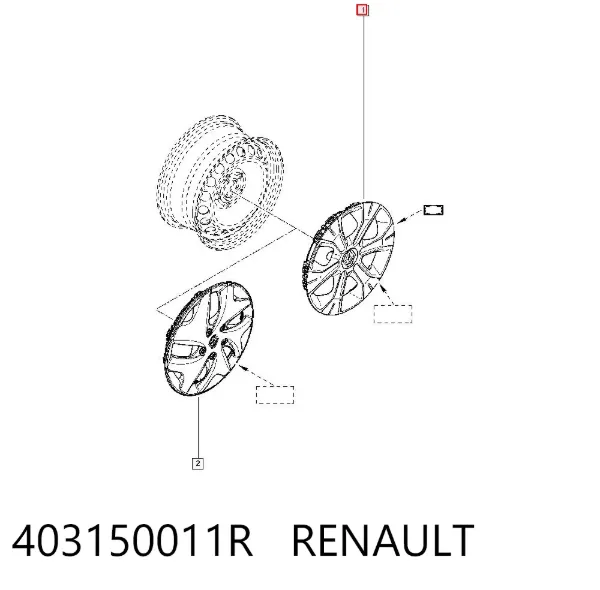 Tapacubos 403150011R Renault (RVI)