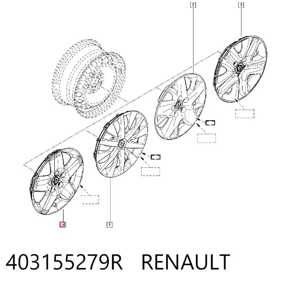 Tapacubos 403155279R Renault (RVI)