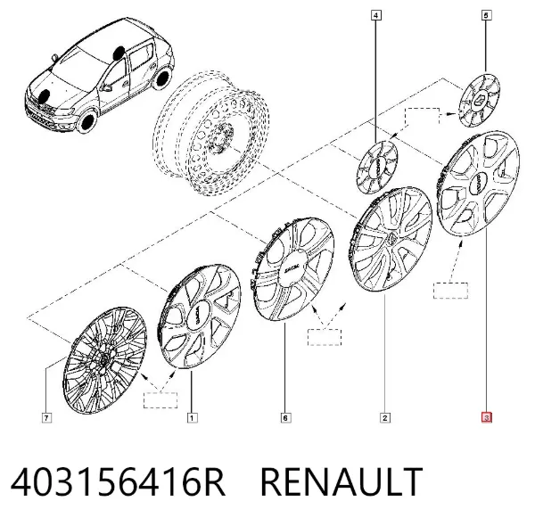 Tapacubos 403156416R Renault (RVI)