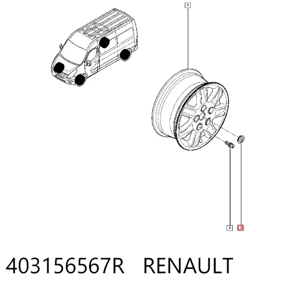 Tapacubos 403156567R Renault (RVI)