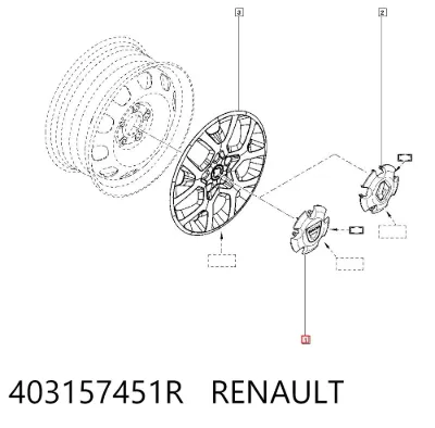 Tapacubos de rueda RENAULT 403157451R