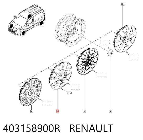 Tapacubos 403158900R Renault (RVI)