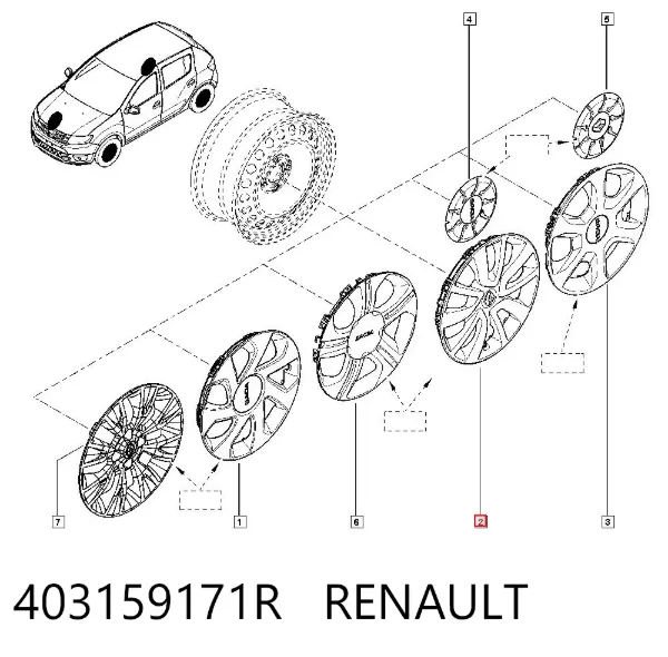 Tapacubos 403159171R Renault (RVI)