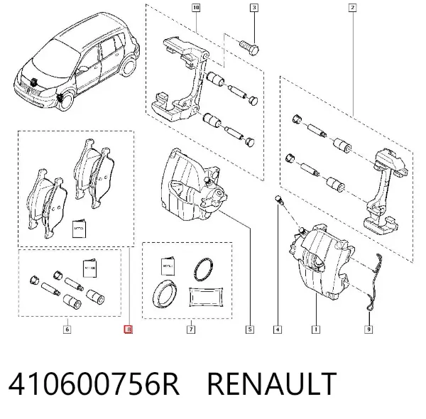 Pastillas de freno 410600756R Renault (RVI)