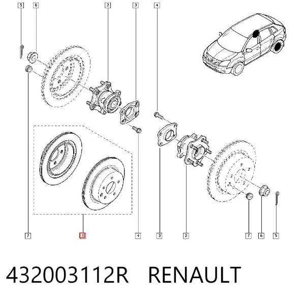 Disco de freno trasero 432003112R Renault (RVI)