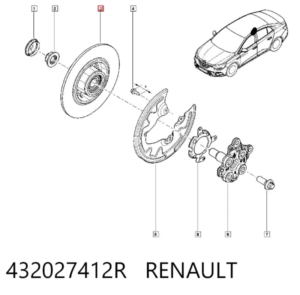 Disco de freno trasero 432027412R Renault (RVI)