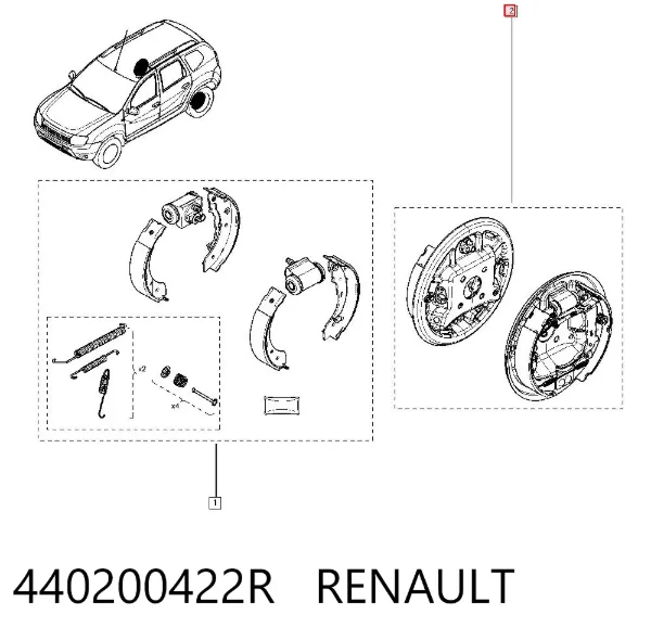 Zapatas de freno 440200422R Renault (RVI)