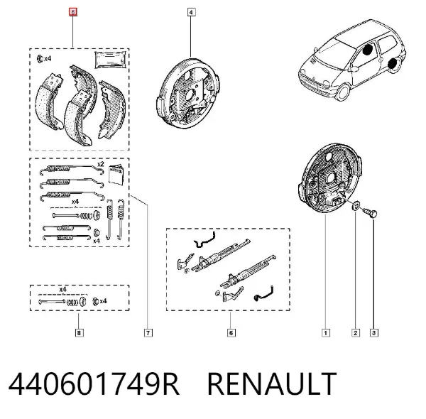 Zapatas de freno 440601749R Renault (RVI)