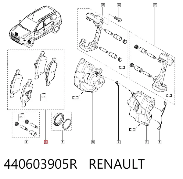 Pastillas de freno 440603905R Renault (RVI)