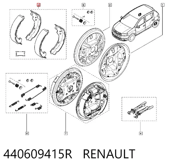Zapatas de freno 440609415R Renault (RVI)