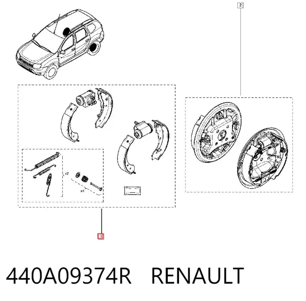 Zapatas de freno 440A09374R Renault (RVI)