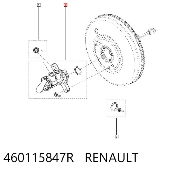 Cilindro maestro de frenos 460115847R Renault (RVI)