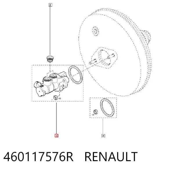 Cilindro maestro de frenos 460117576R Renault (RVI)