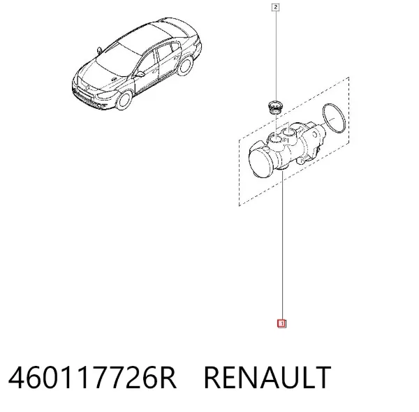 Cilindro maestro de frenos 460117726R Renault (RVI)