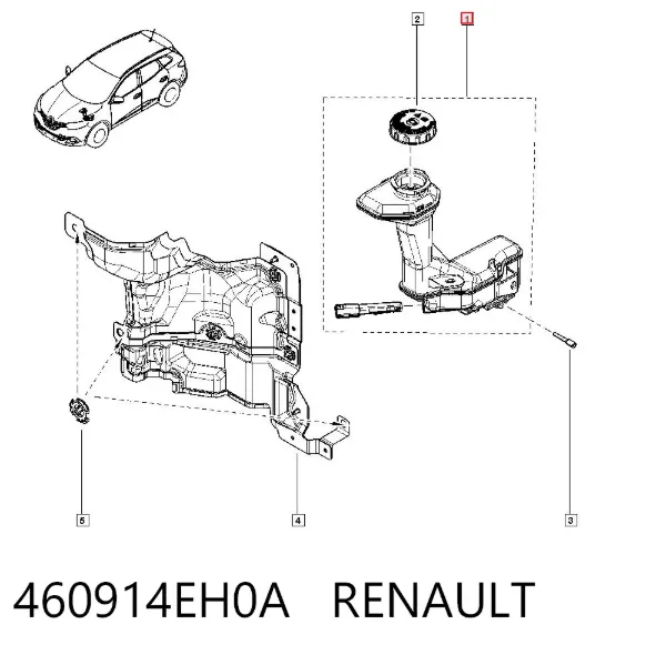 Depósito de líquido de frenos 460914EH0A Renault (RVI)