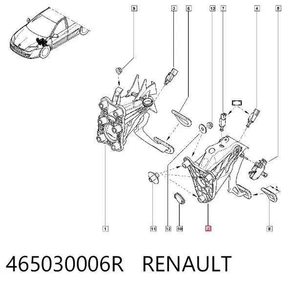 Pedal embrague Renault Laguna III